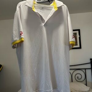 LIV golf official team Fireballs White and Yellow Men's Polo Shirt